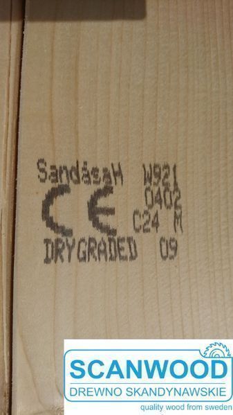 Drewno C24 konstrukcyjne Dom Szkieletowy, Altana, Garaż, Wiata, Sauna