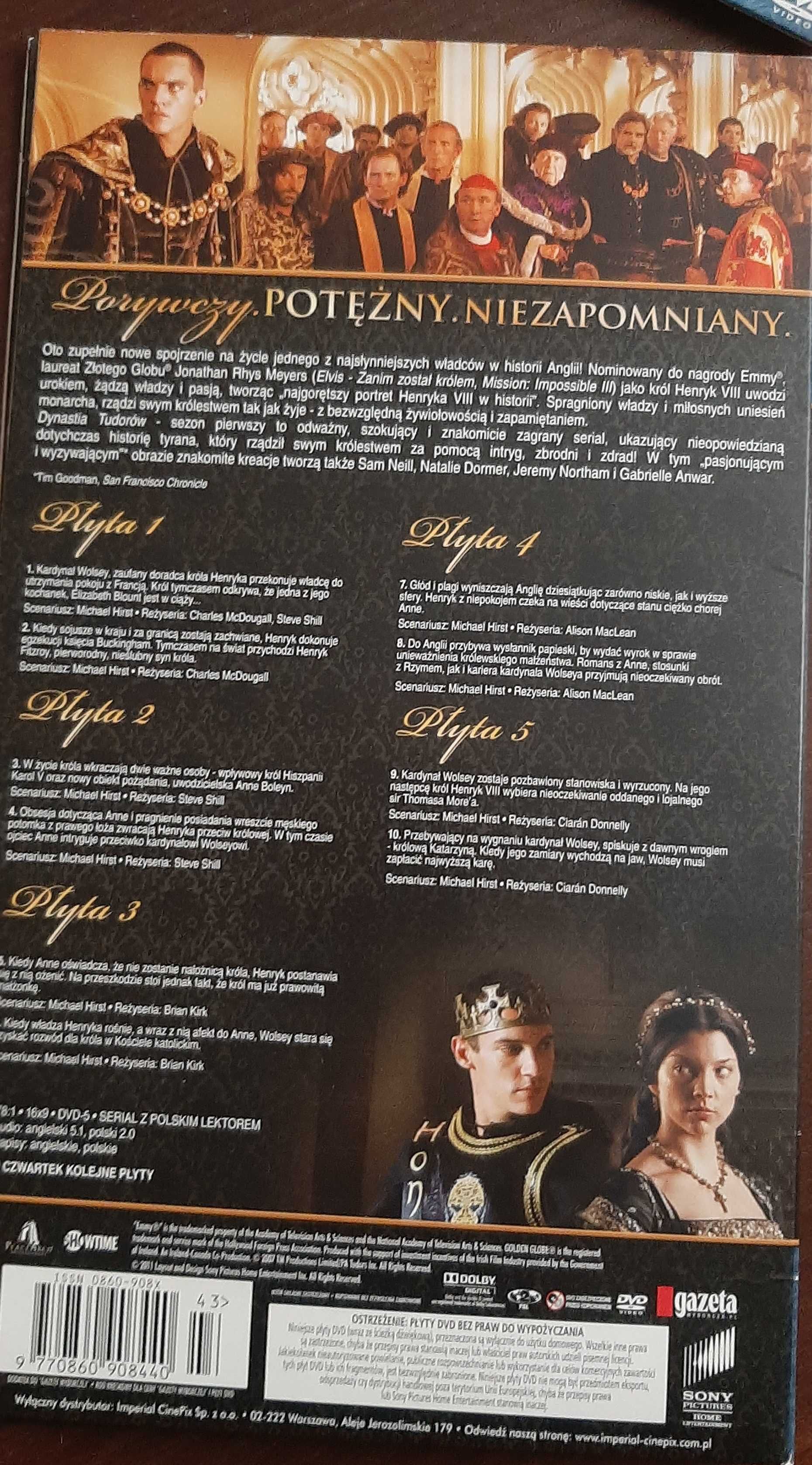 Serial Dynastia Tudorów Sezon 1  DVD x5