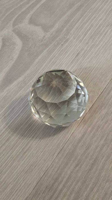 Esfera brilhante facetada plana bola de cristal