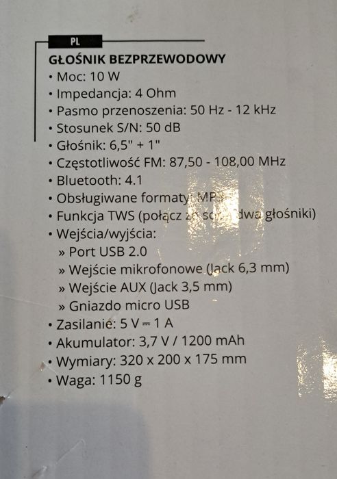 Przenośny głośnik Bluetooth Kruger & Matz Music Box