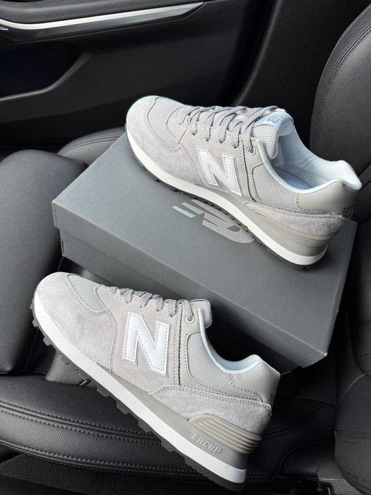 Чоловічі кросівки New Balance 574 Silver White (демісезонні) NB156