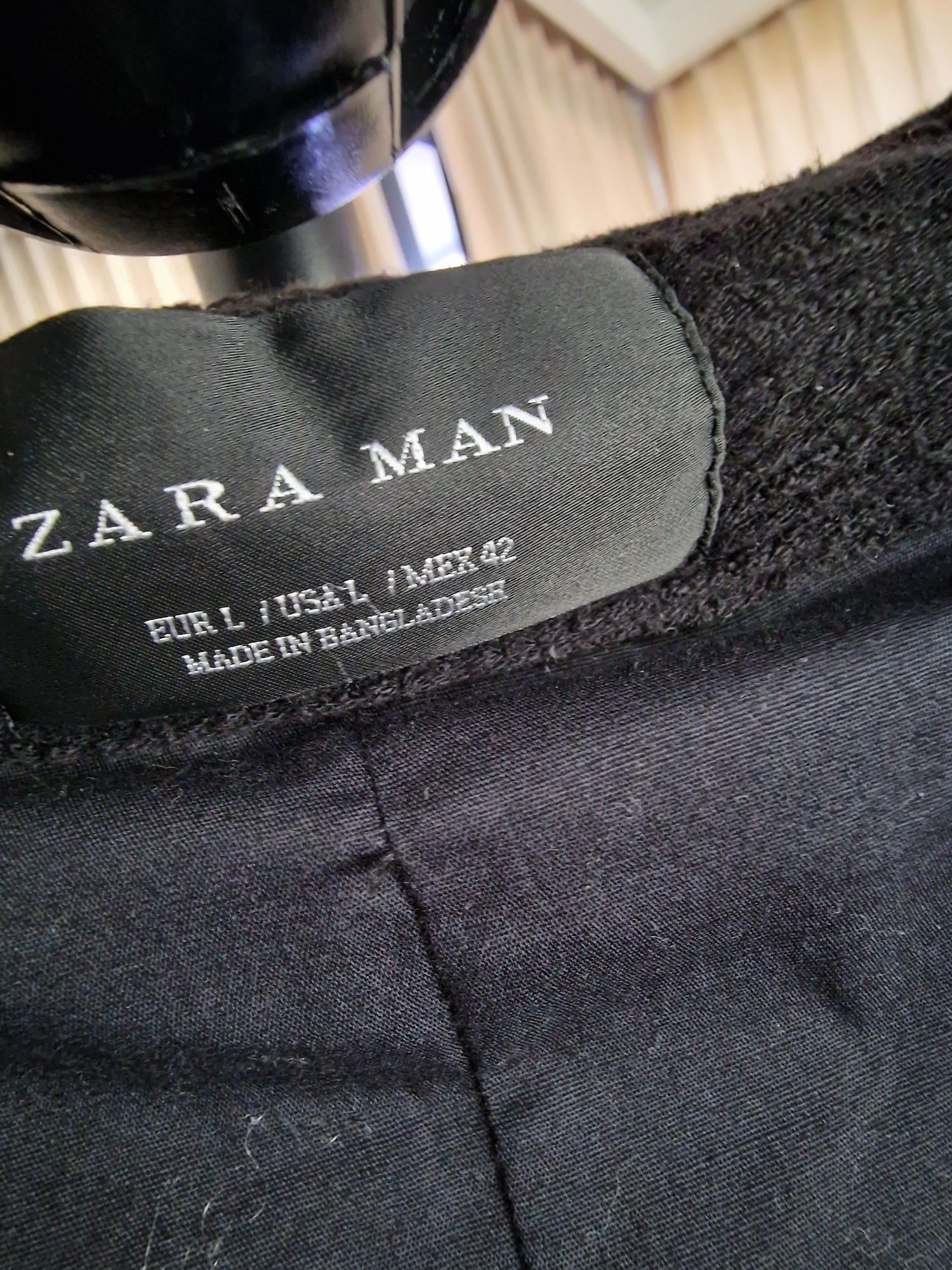 Zara man płaszczyk kardigan narzutka czarny 40 L