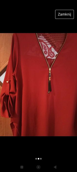 Bluzka tunika z ozdobnym tyłem