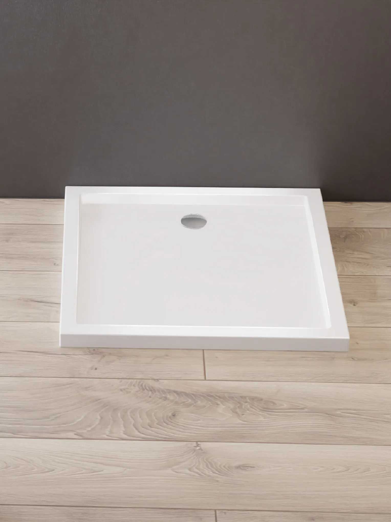 Brodzik kwadratowy Cantare 80x80, New Tredny biały akryl b-0136 – Nowy