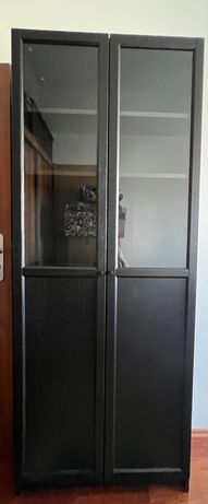 Regał z drzwiami Ikea BILLY czarnybrąz
