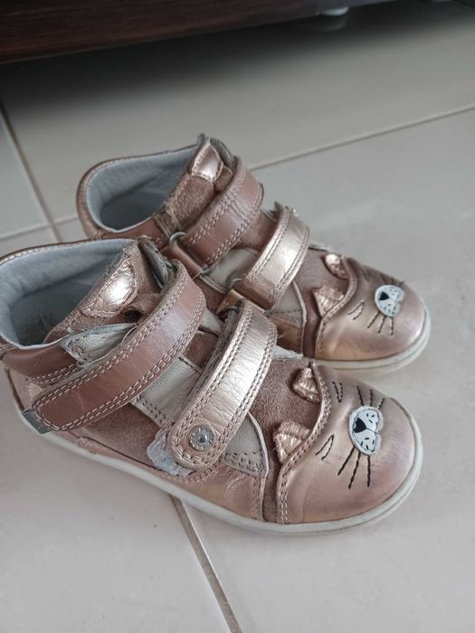 Trzewiki skórzane bartek złote r. 26