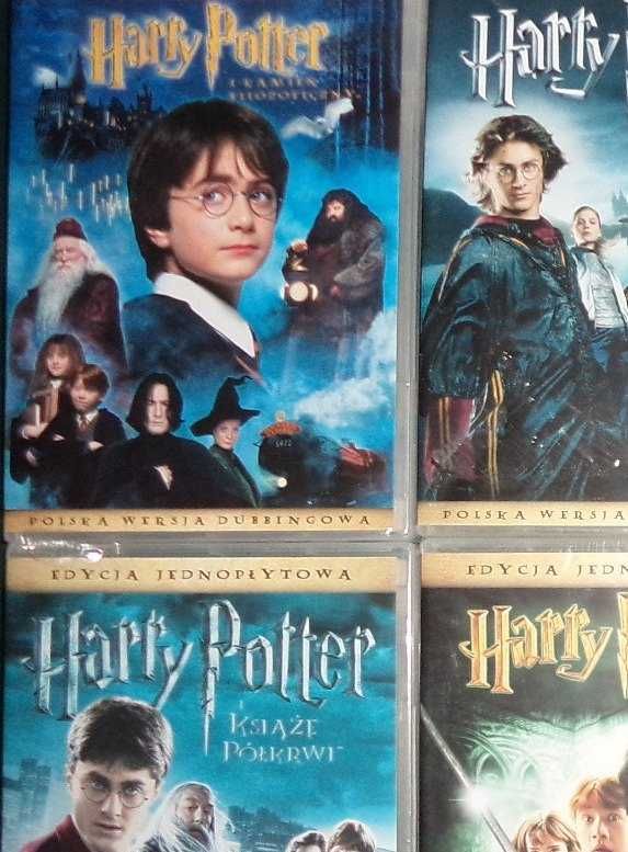 7x Harry Potter DVD po polsku, FOLIA, dubbing i napisy