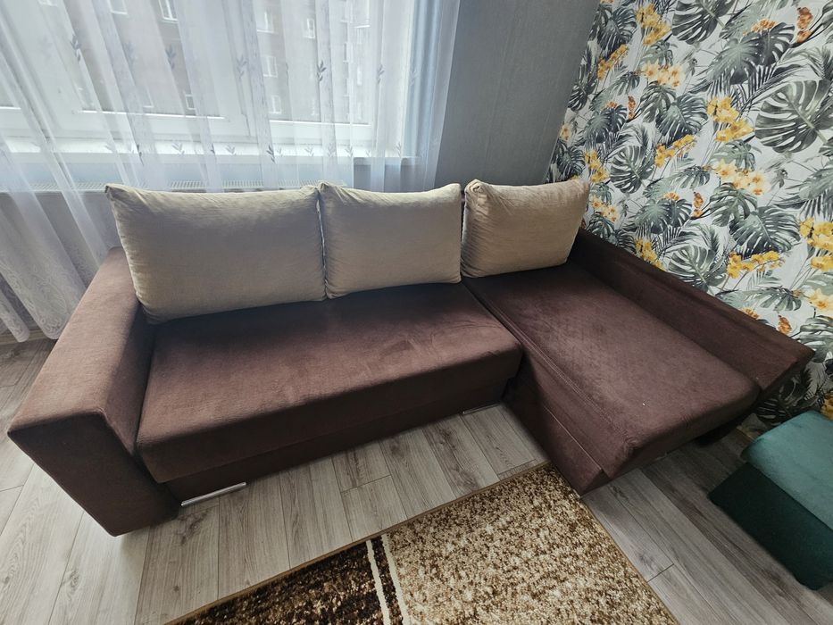 Rogówka rozkładana, Narożnik, Łóżko - czyste, stan bardzo dobry