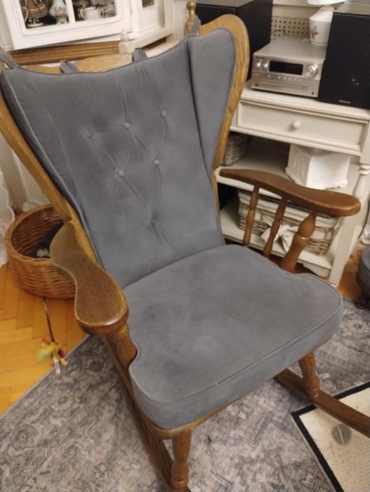 Fotel bujany drewno dębowe