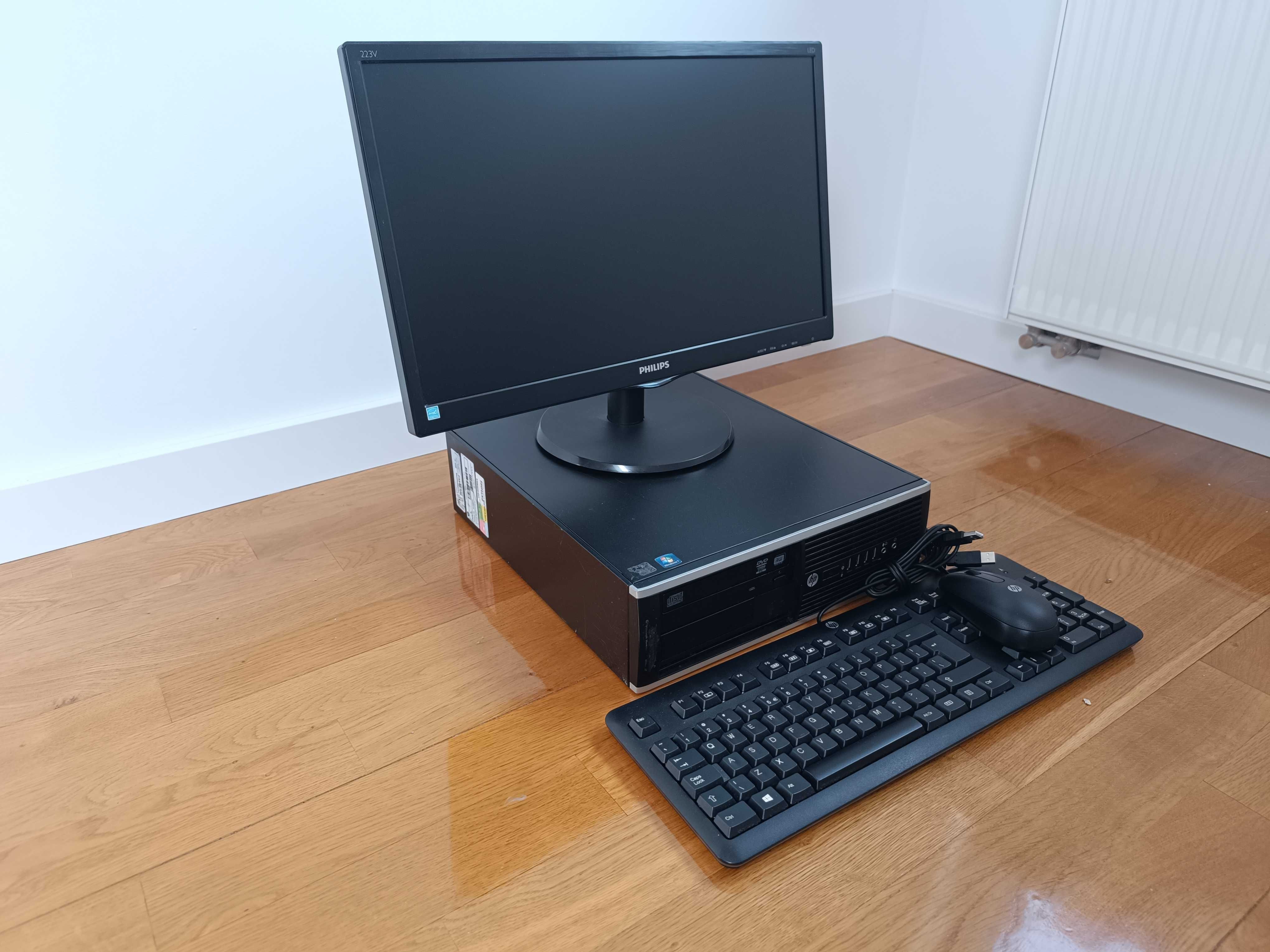 Zestaw komputerowy do biura lub dla ucznia HP Elite 8300 SF + Monitor