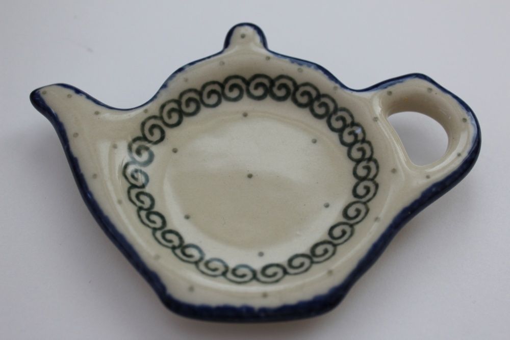 Bolesławiec ceramika podstawka pod torebki herbaty