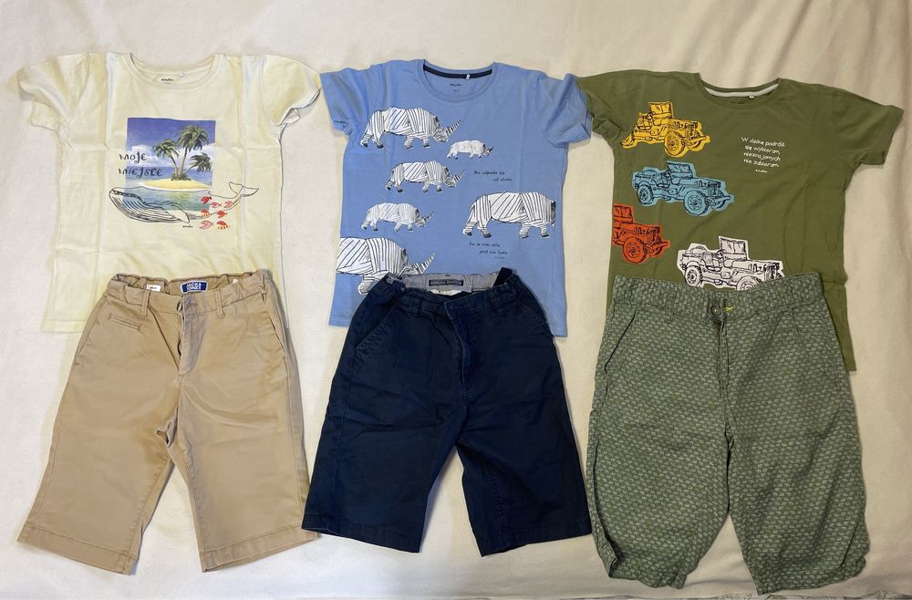 Zestaw na lato dla chłopca koszulki spodenki szorty 152 H&M Zara endo