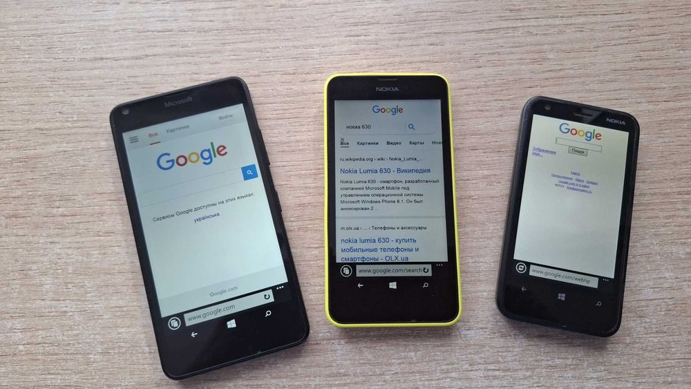 Смартфоны Microsoft Lumia 640/630/620 на две симки