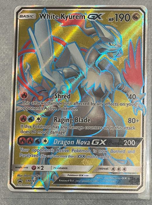 Karta Pokemon TCG: White Kyurem GX Promo SM141 Full Art - NM!