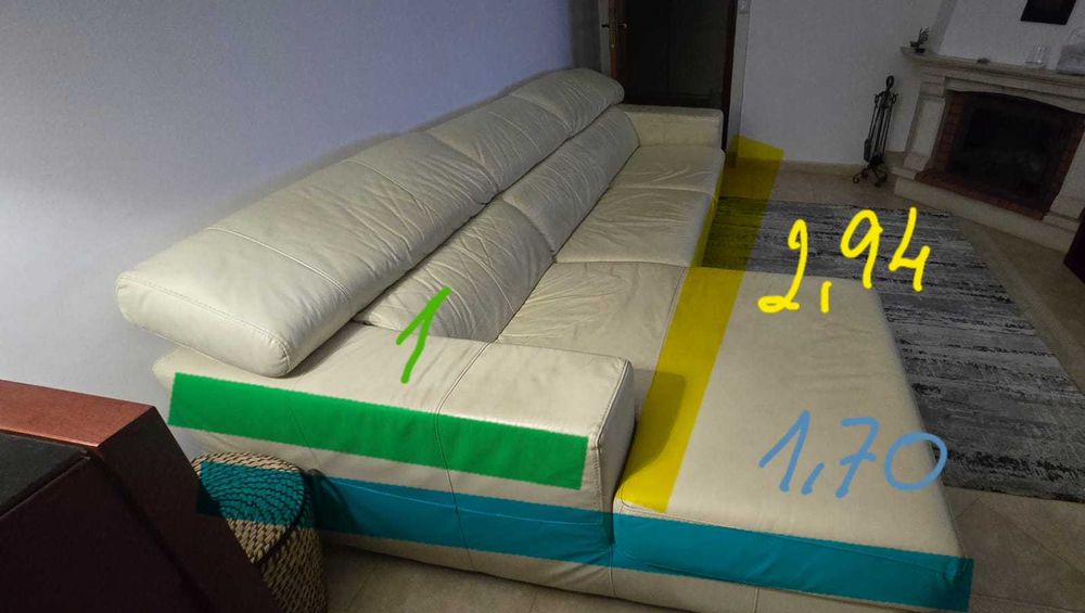 Sofá cama pele sintética