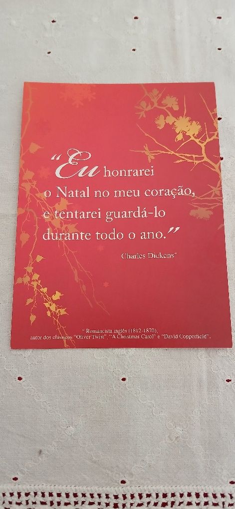 Postal com poema de Natal, novo