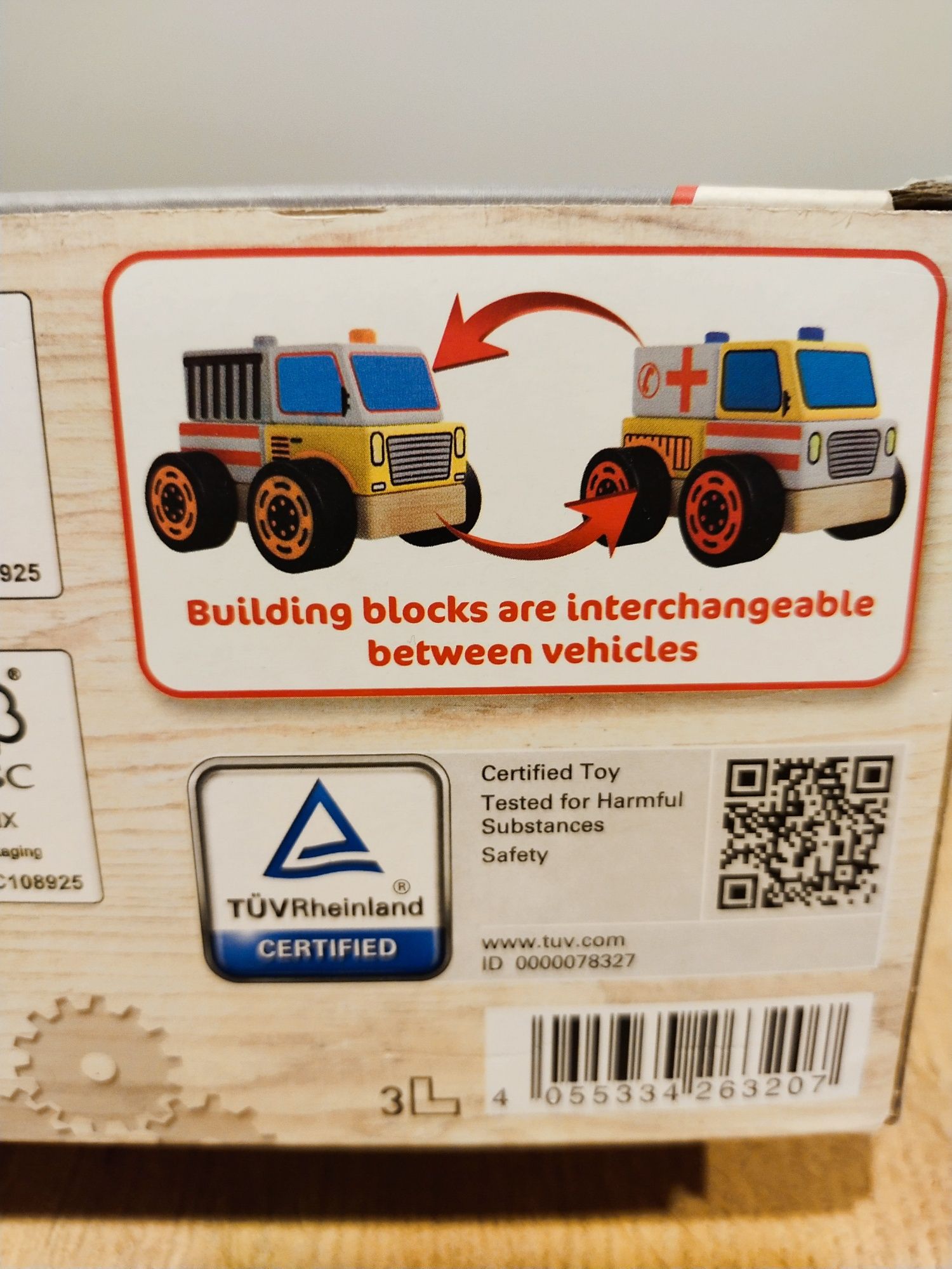 Pojazdy składane karetka i ciężarówka Play Tive Montessori
