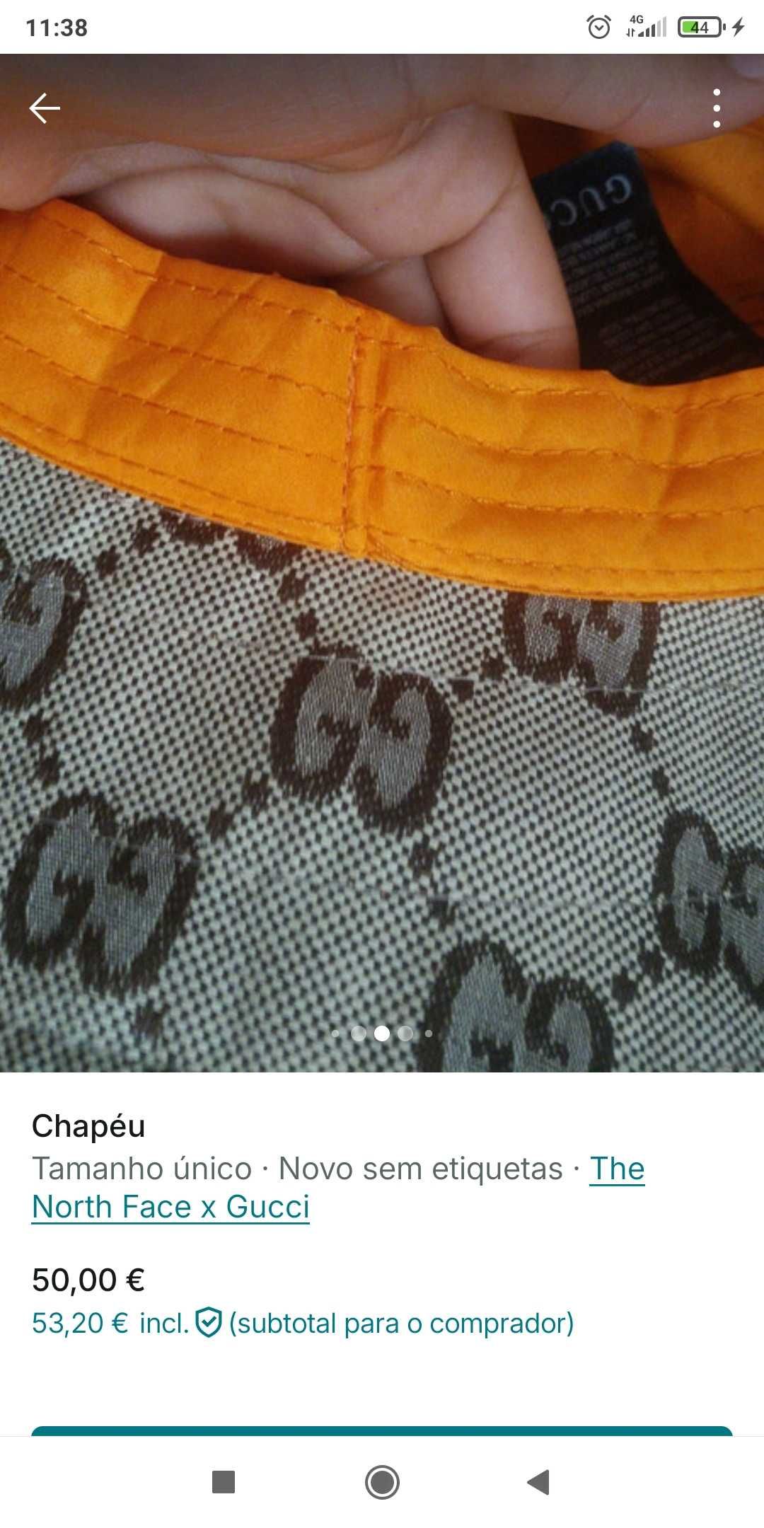 Chapéu the North face com colab cm a gucci