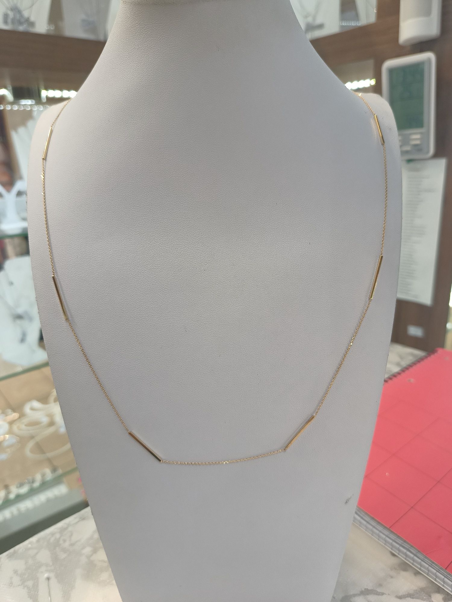 Piękny długi złoty oryginalny naszyjnik 80 cm żółte złoto pr 585 14 ka