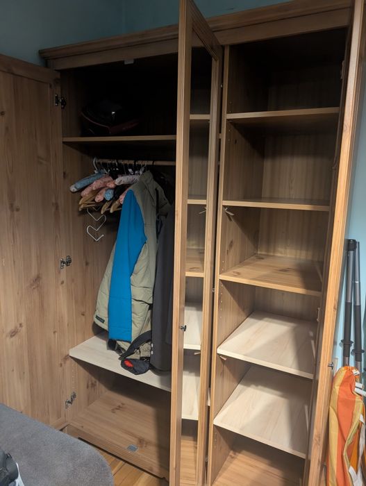 IKEA ASPELUND 3-drzwiowa z lustrem 130x190x55 cm