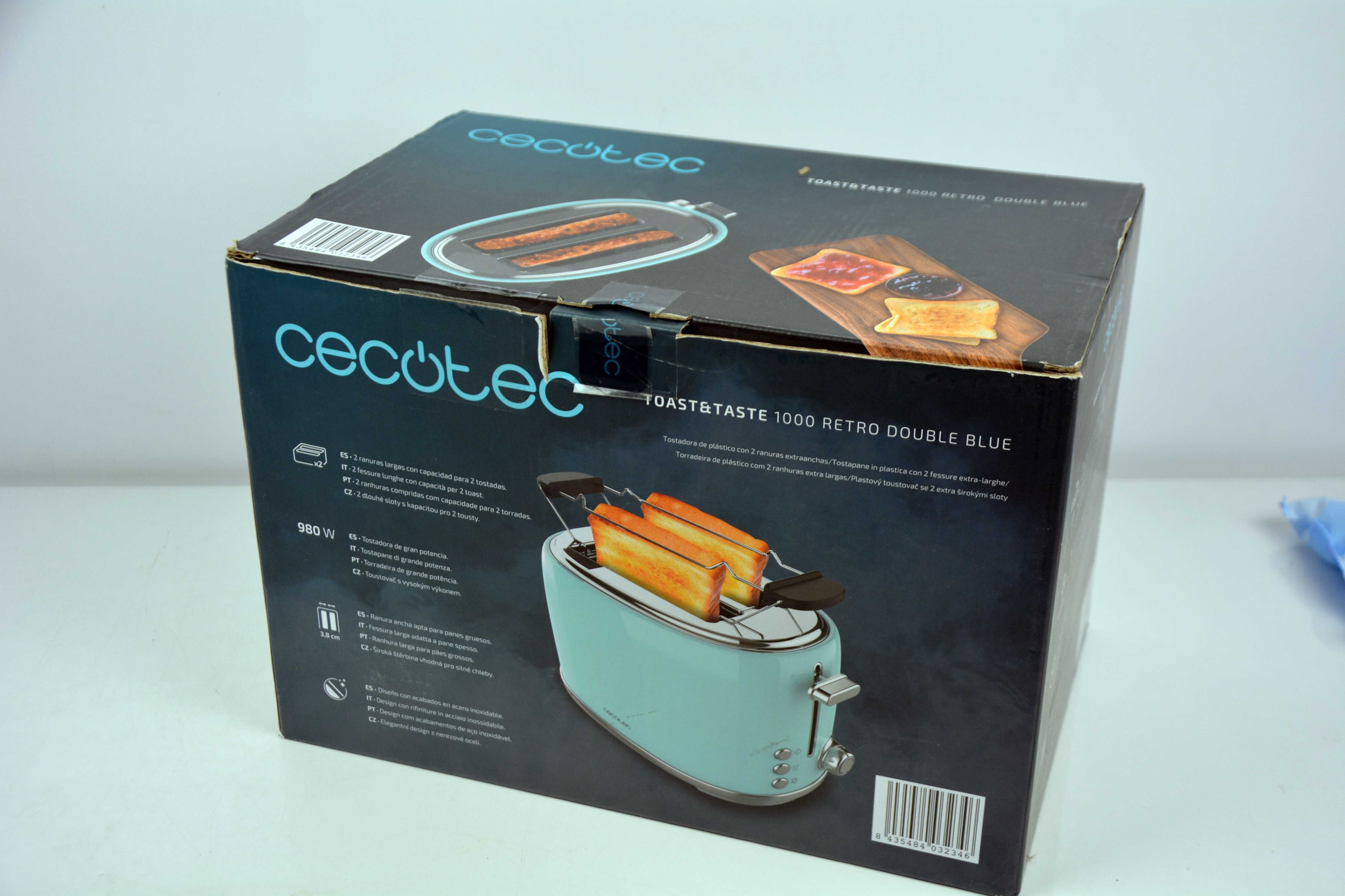 Toster Cecotec Toast&Taste 1000 Retro Double miętowy 980 W