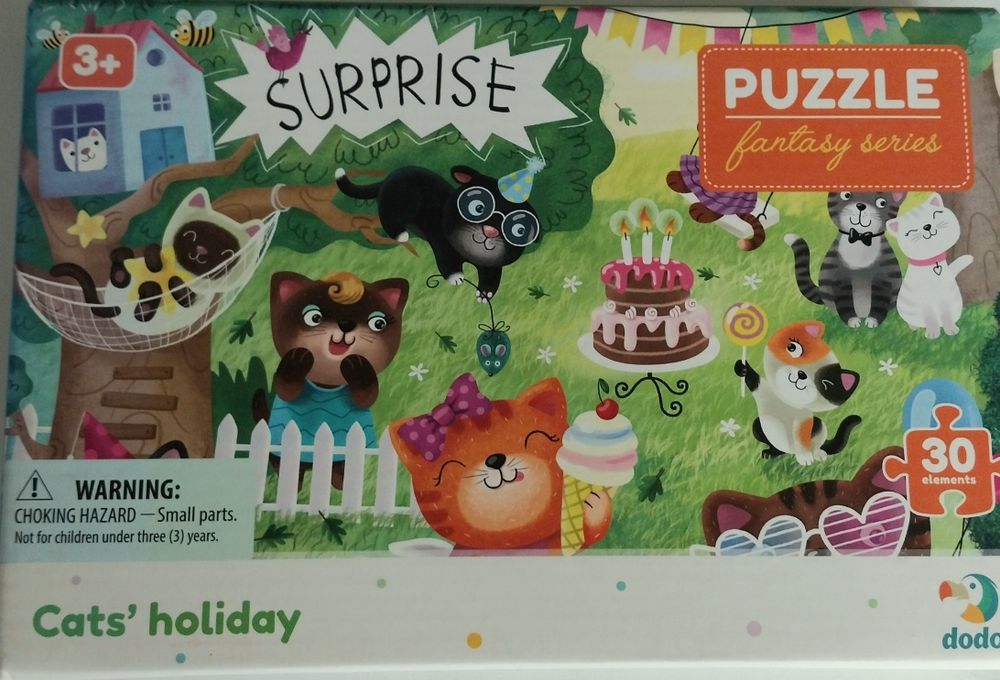 Пазл "Свято котиків", 3 роки, 30 елементів