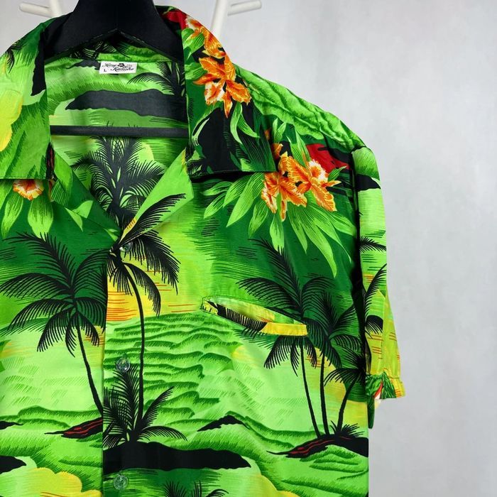 Koszula z krótkim rękawem t-shirt hawajka lata 80 Vintage