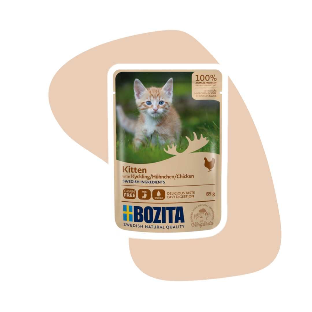 Bozita Cat Kitten Chicken Kurczak w sosie 10x85g Karma mokra