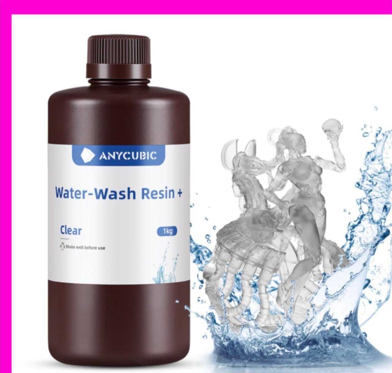 Anycubic Water-wash CLEAR/Прозора Фотополімерна смола для Sla друку