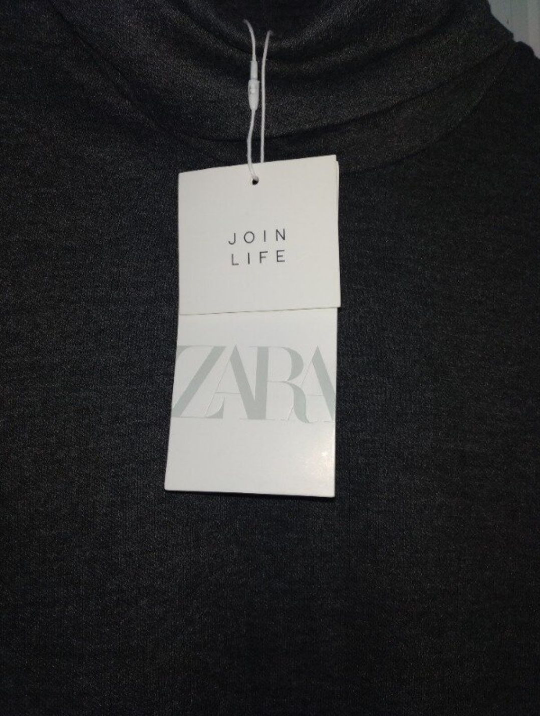 Туніка Zara плаття тепле з горловиною Сіре