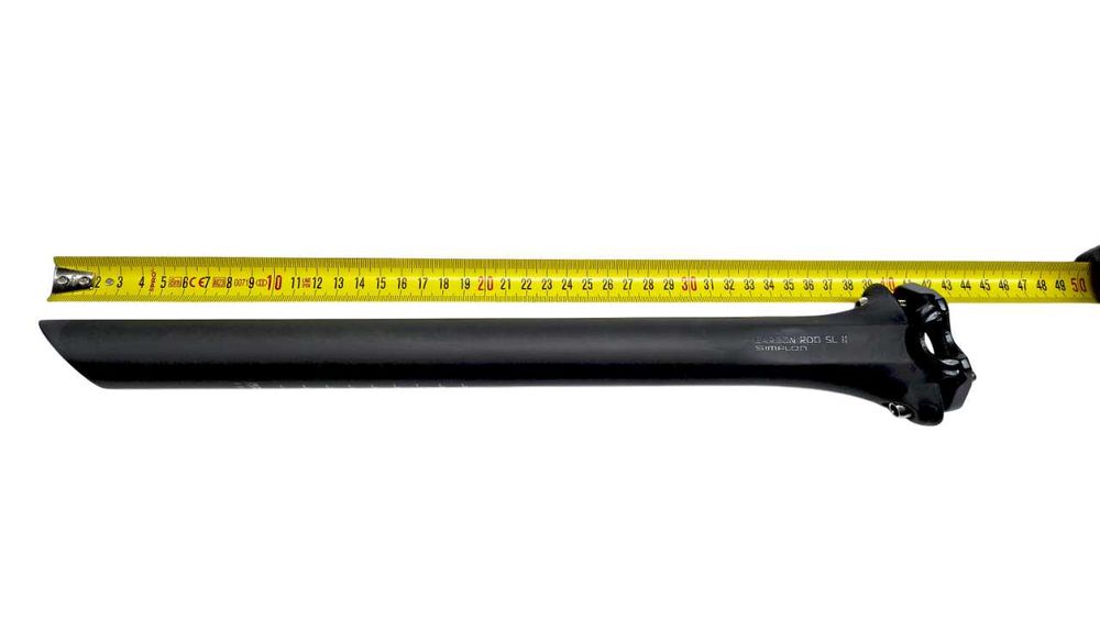 NOWA Sztyca karbonowa 27,2mm x 400mm 195g z jarzemkiem CARBON wspornik