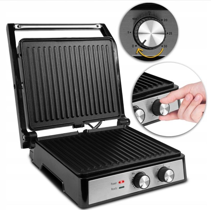 Grill elektryczny Opiekacz rozkładany Toster do kanapek PANINI 2500W