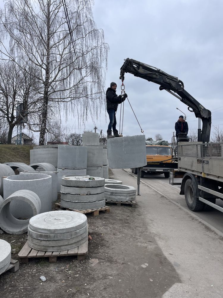 Бетонні кільця 0.6-2 м. Доставка , монтаж
