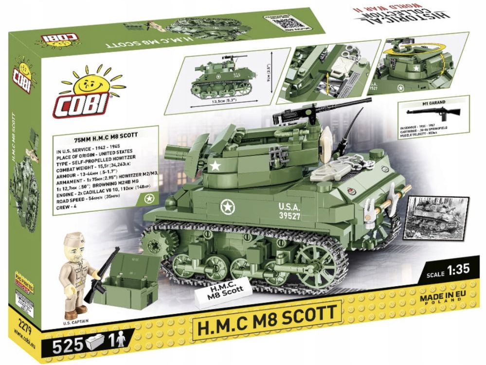 Klocki cobi 2279 czołg M8 Scott