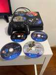 Uma consola PS4 com jogos a funcionar na perfeição
