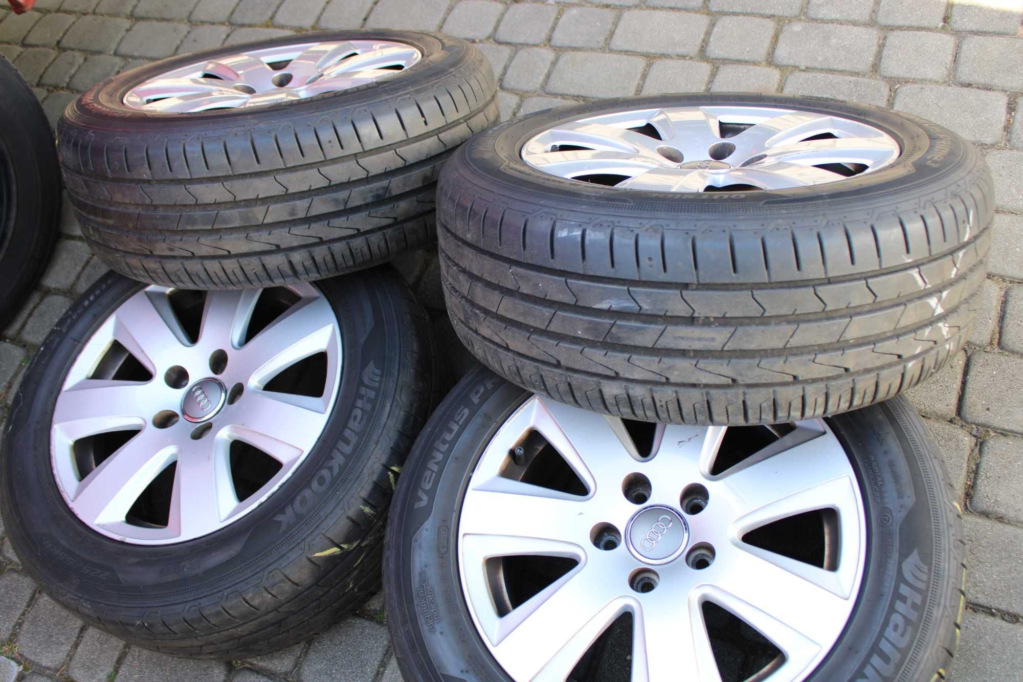 Koła letnie AUDI A6 4F C6 Hankook 225/55R16 oryginalne alufelgi