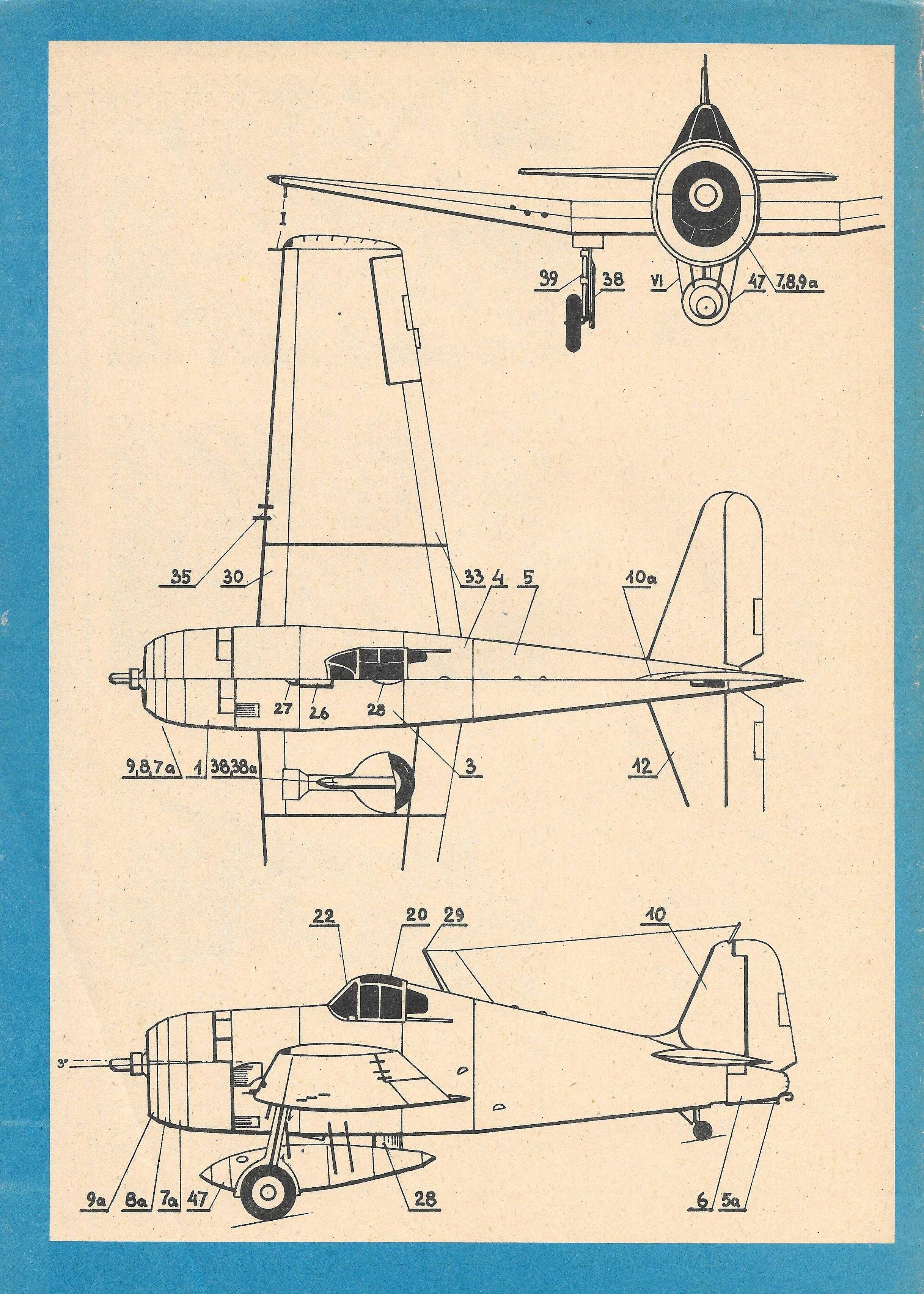 Mały Modelarz 4 1990 F6F HELLCAT model 1:33 oryginał