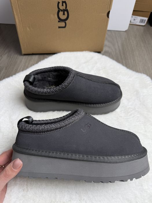 Уггі таз зимові хутро UGG Tazz Platform сірі