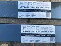 2 szt Foge LB1 nowa w folii listwa przypodłogowa 8/200cm czarny półmat