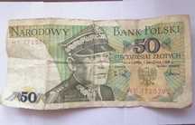 Banknot 50 złoty Karol Świerczewski z 1988 roku