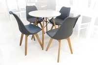 Stół OSLO 70 + 4 Krzesła VEGAS DSW Skandynawskie