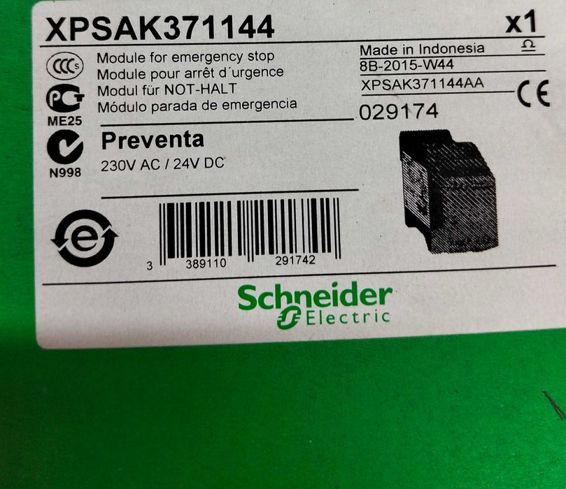 Relé de segurança XPSAK371144