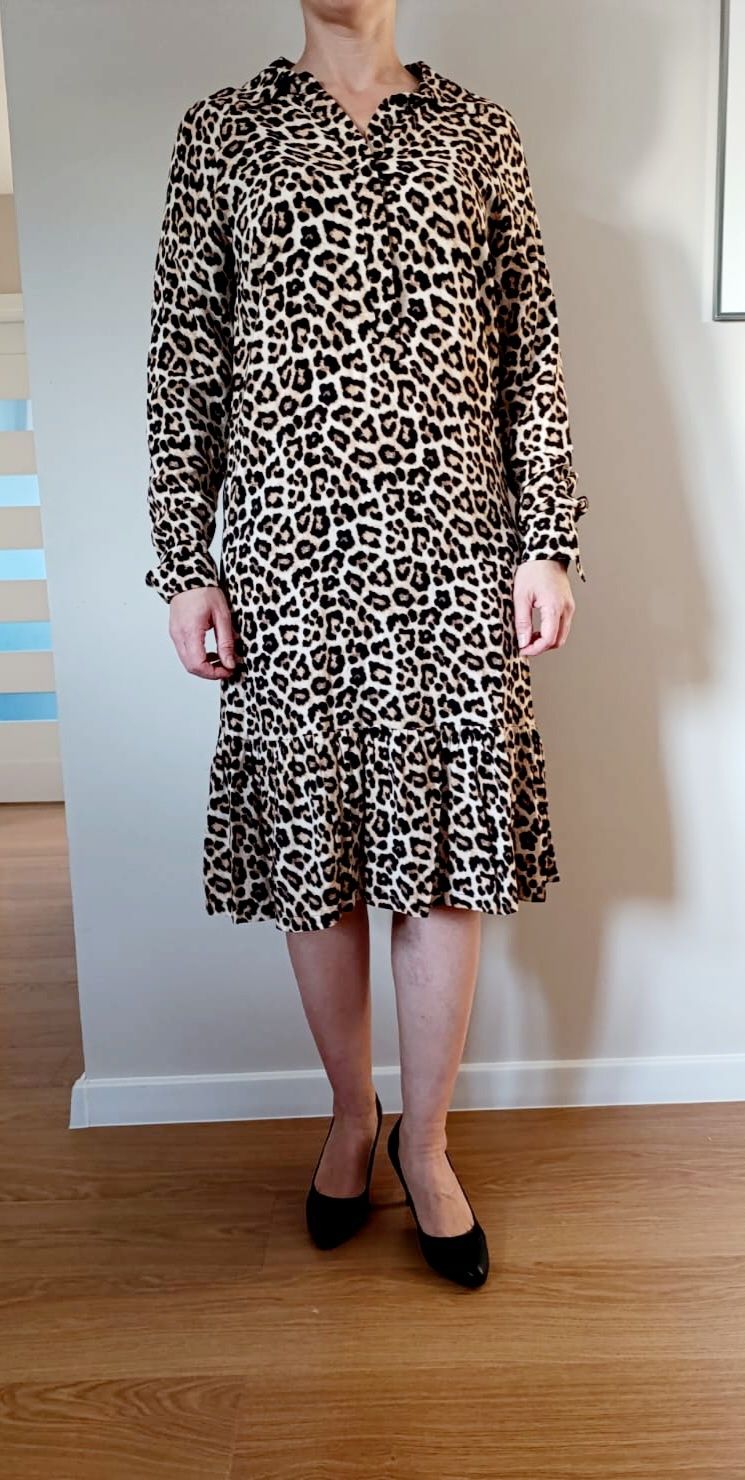 Sukienka codzienna panterka H&M r. 34