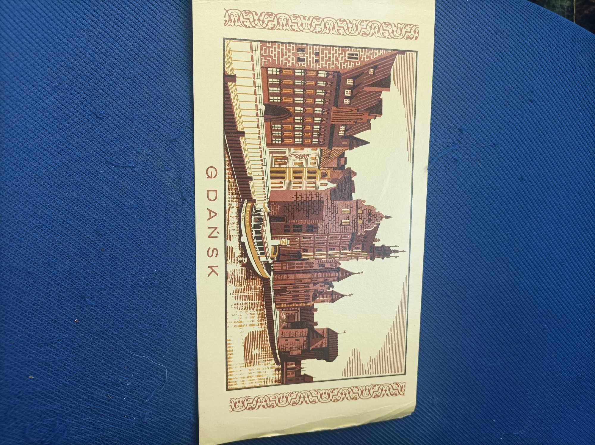 Stara kartka pocztowa Gdańsk grafika topfer wydawca Pekao