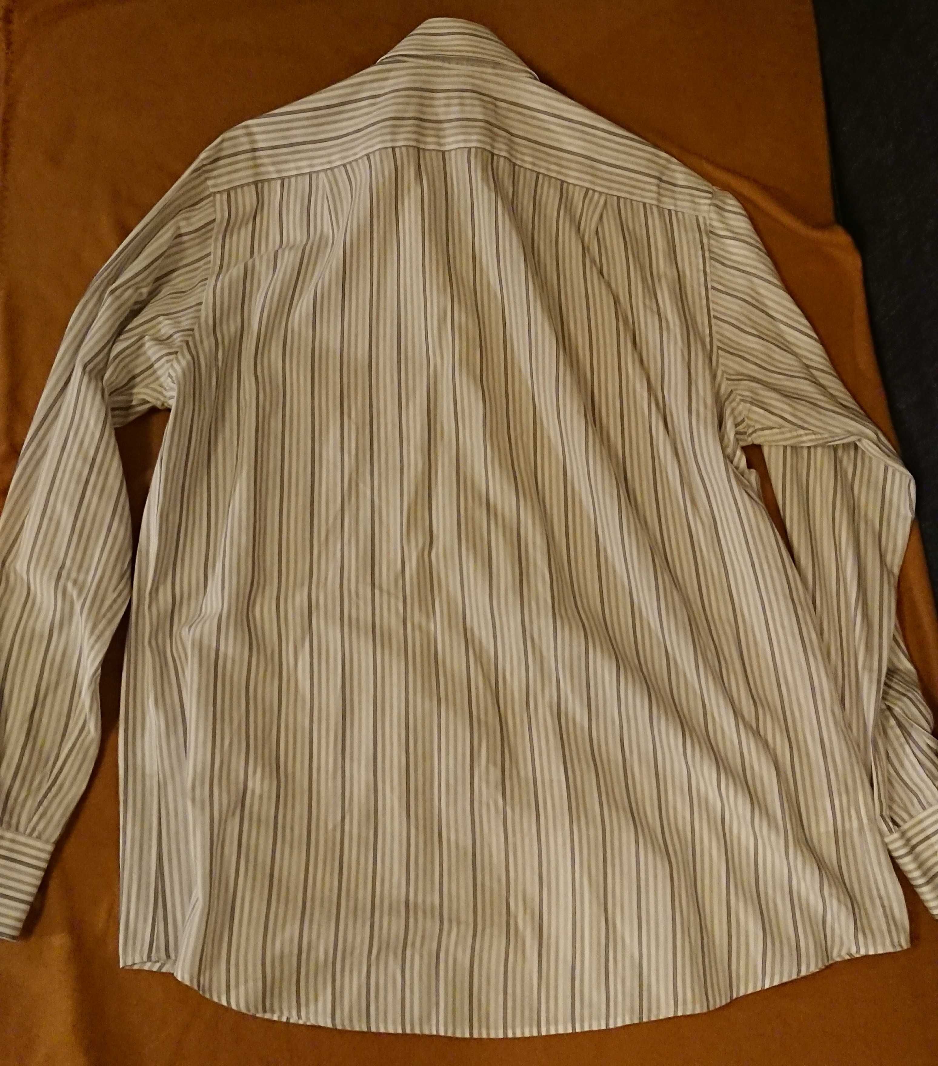 Koszula męska r. 42, 16,5, XXL Marks&Spencer długi rękaw w paski
