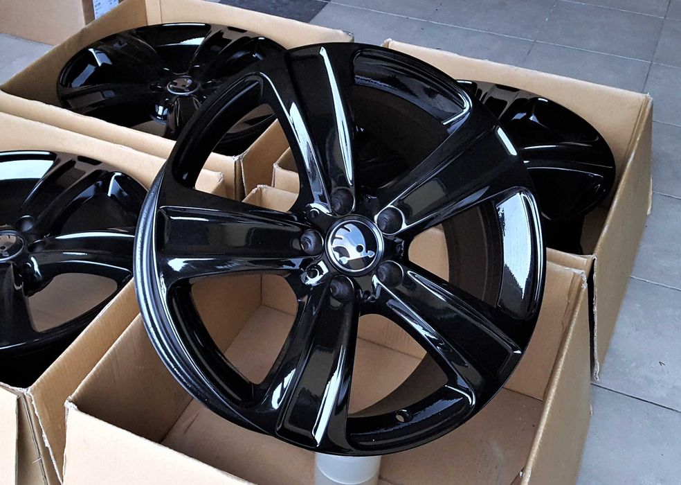 Alufelgi 18 5x112 Skoda Octavia Superb Kodiaq Karoq Czarne ! 265#