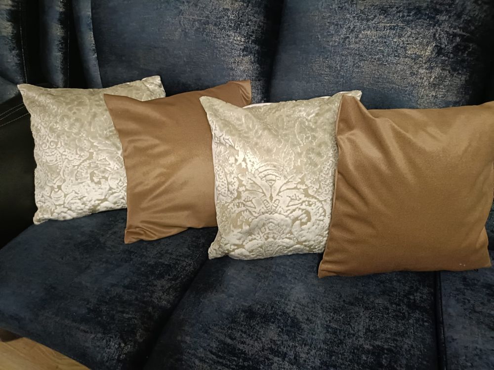 Poszewki dekoracyjne na poduszki (jaśki) brązowe wzorzyste