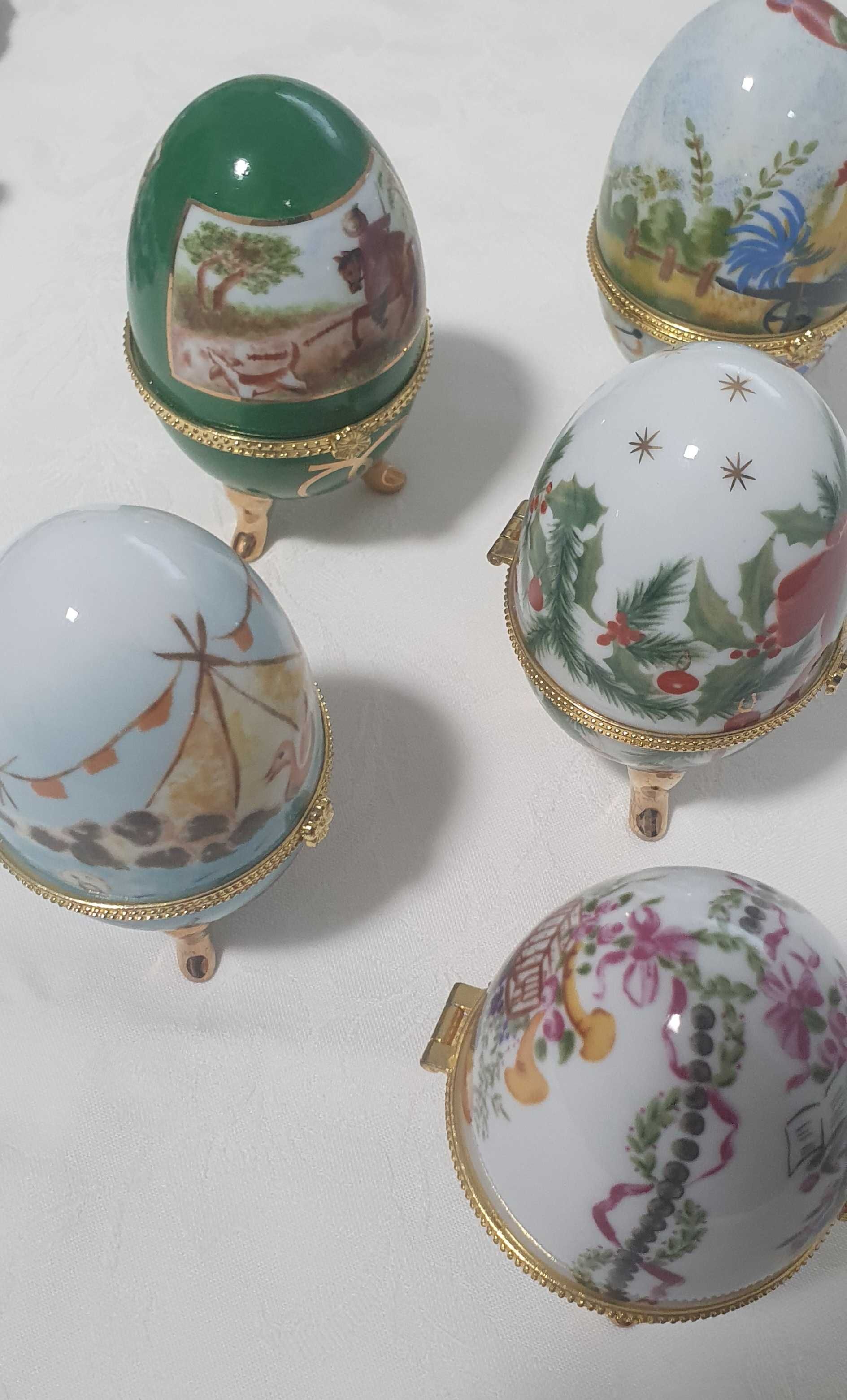Ovos em porcelana - imitação fabergé