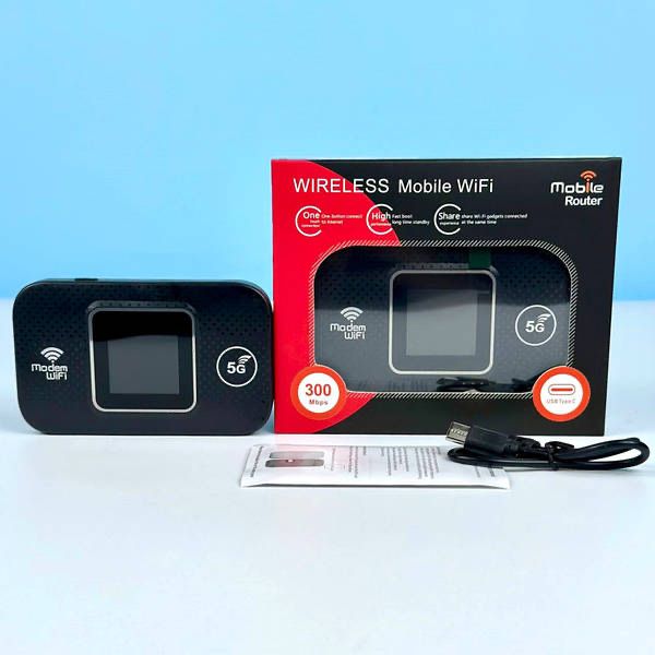 Портативний модем з екраном 4G/5G Wireless Mobile Wi-Fi M9S-ELCD
