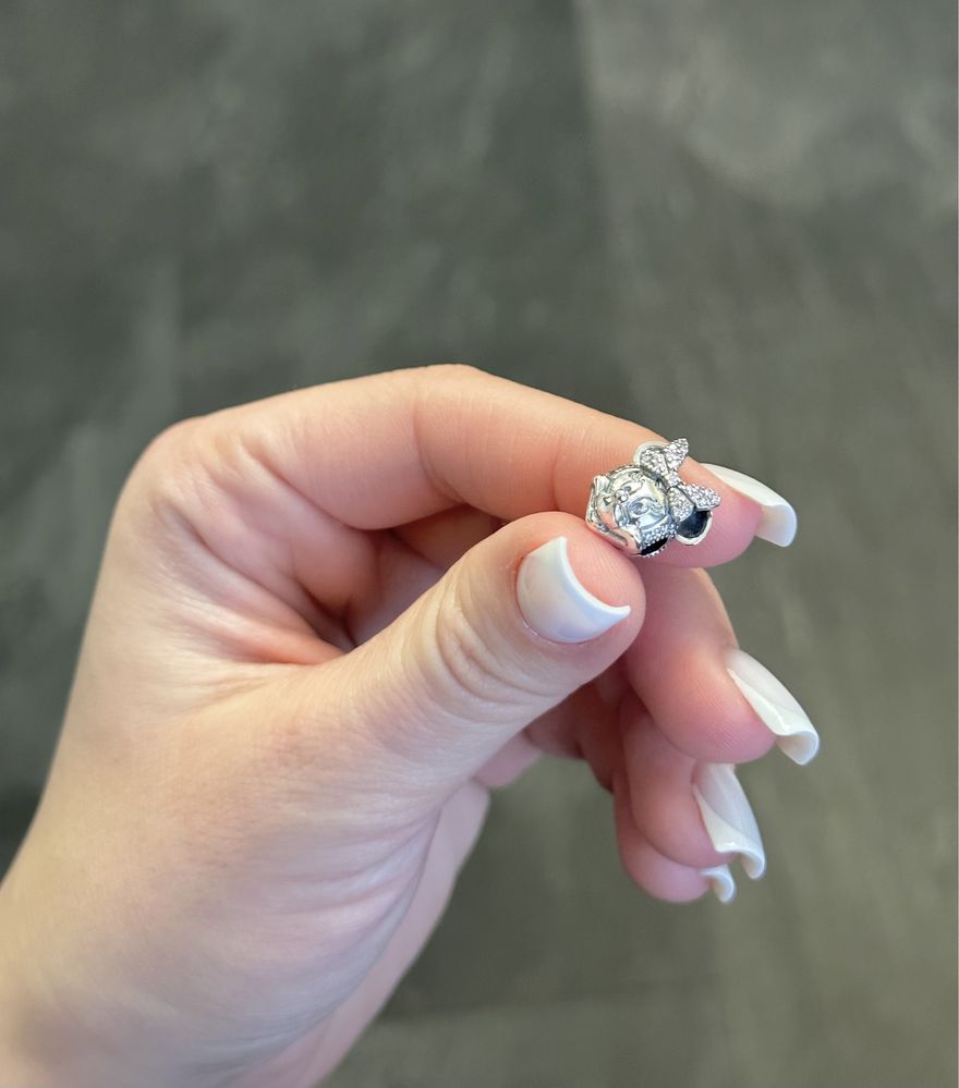 Серебряный шарм клипса Pandora s925 ale Микки Минни Маус